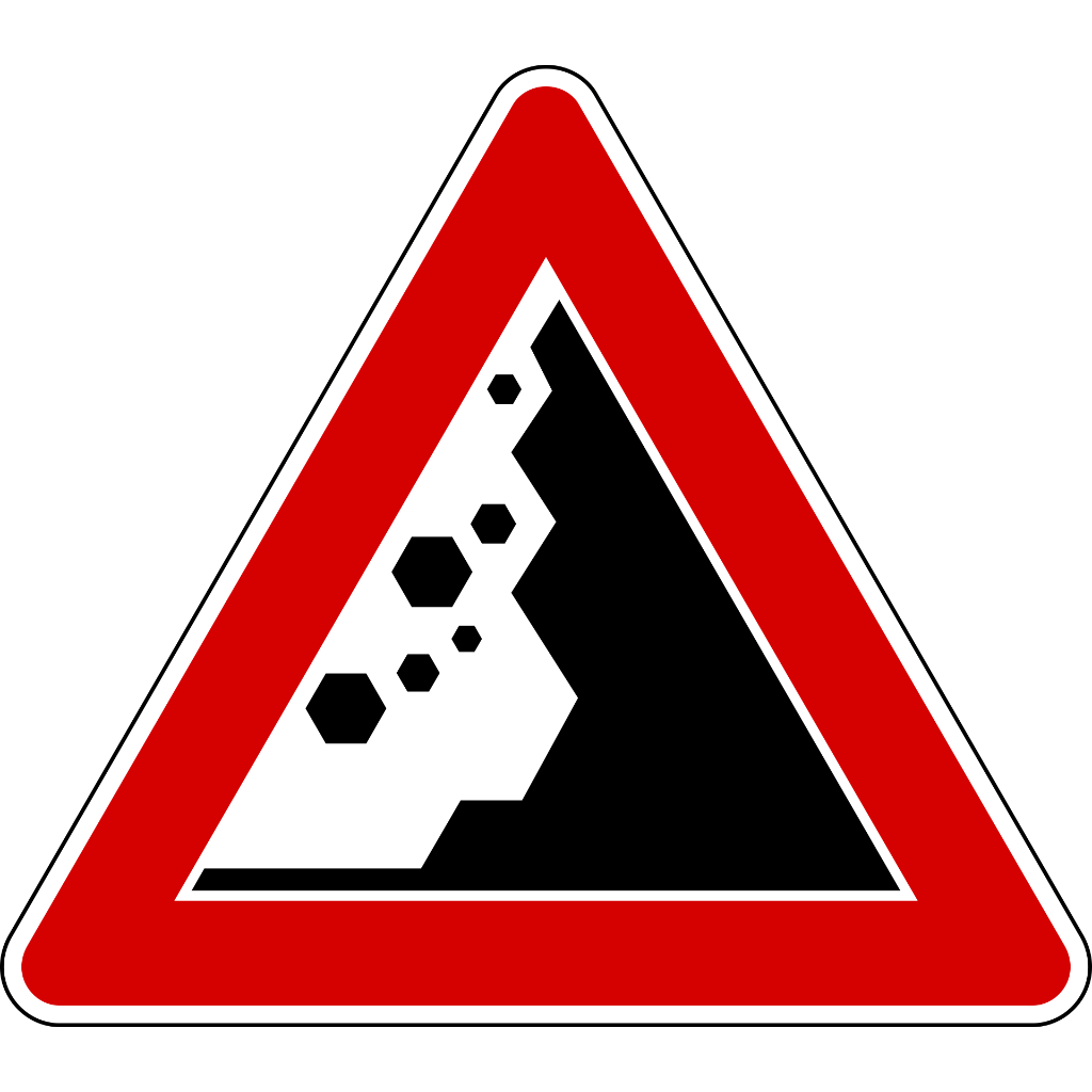 Caduta massi da destra