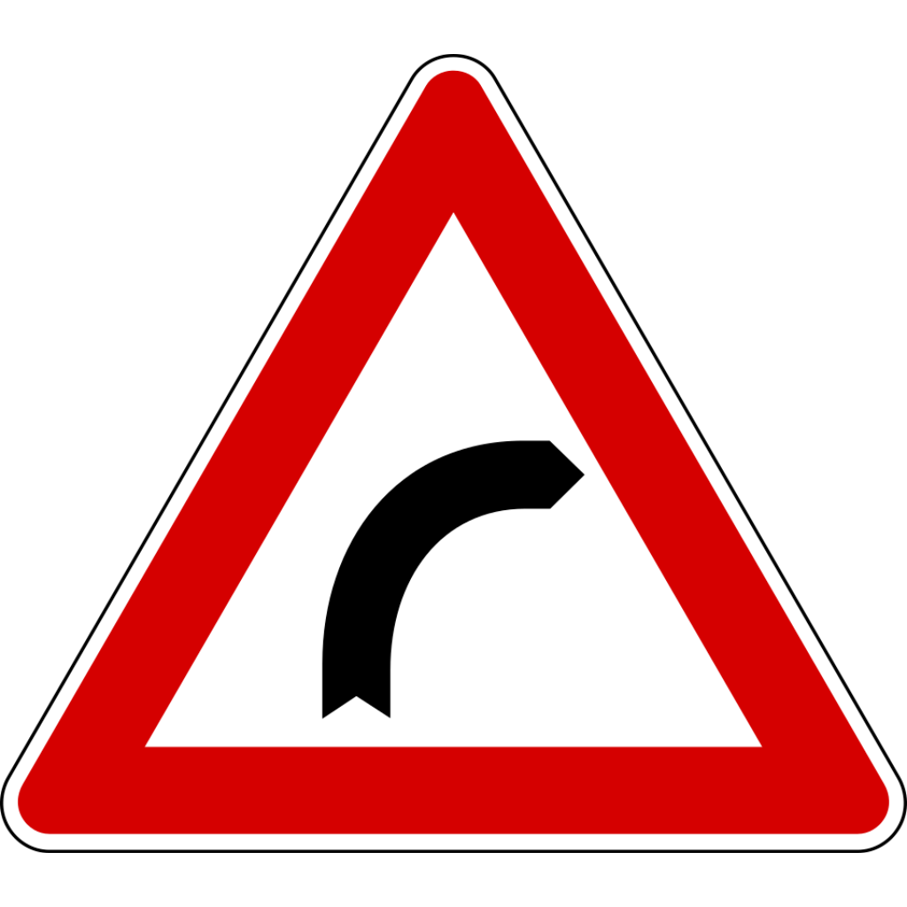 Curva pericolosa a destra