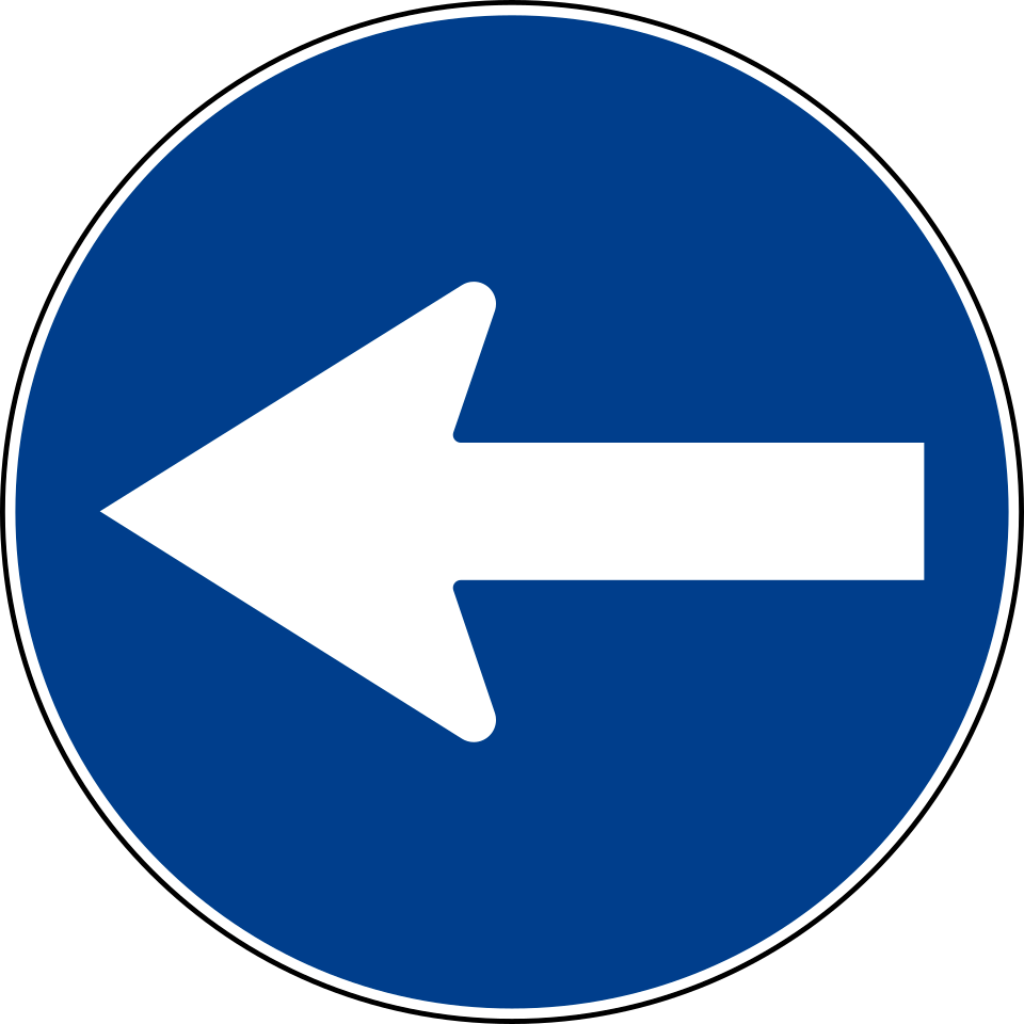 Direzione obbligatoria a sinistra