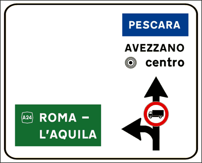 Preavviso incrocio urbano con limitazione di transito