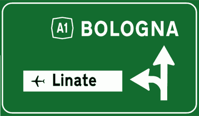 Preavviso diramazione autostradale