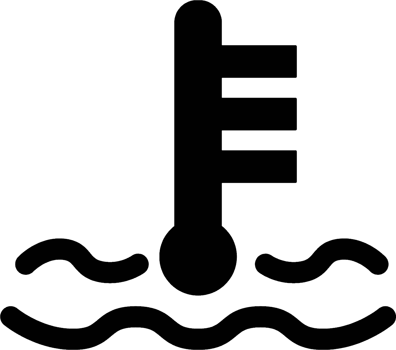 Simbolo temperatura liquido di raffreddamento