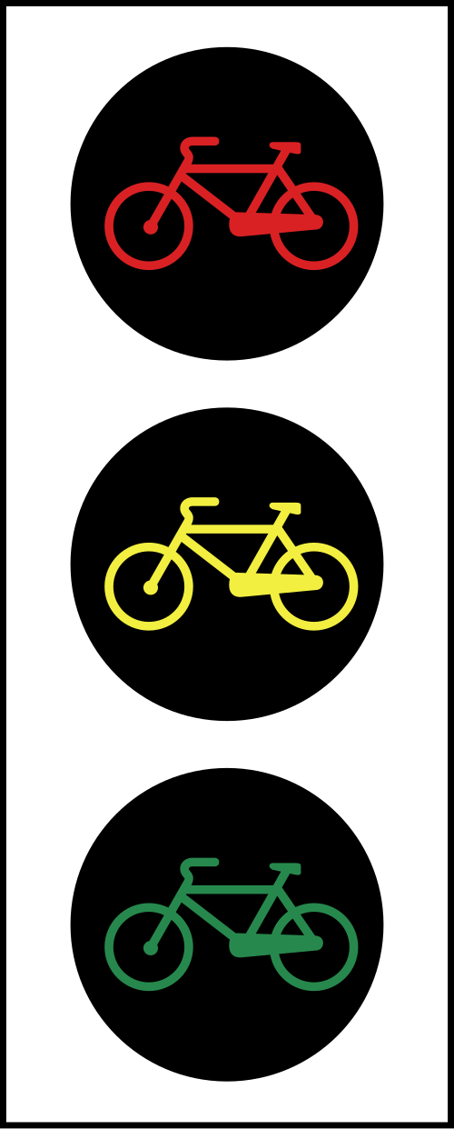 Semaforo per velocipedi (biciclette)