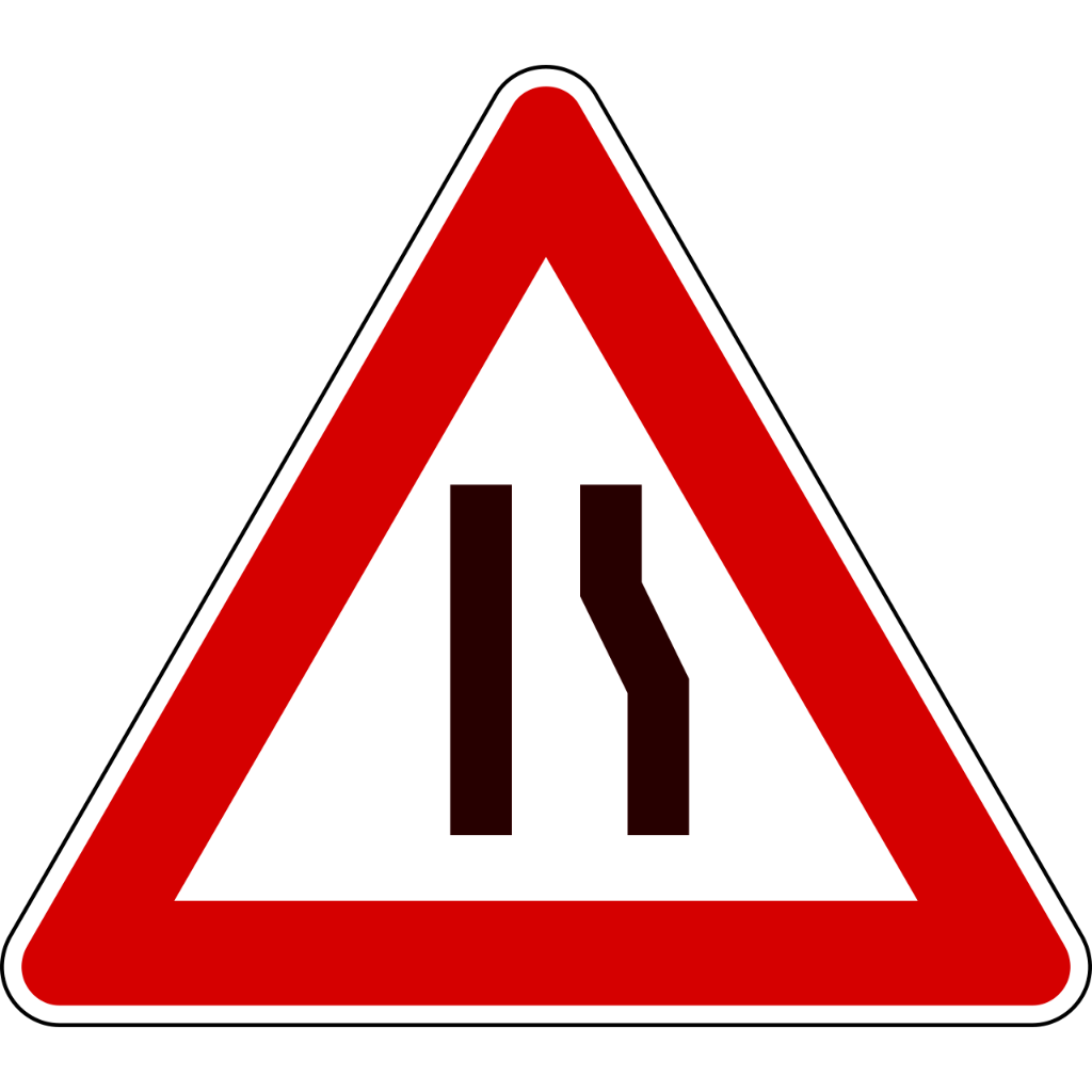 Strettoia asimmetrica a destra